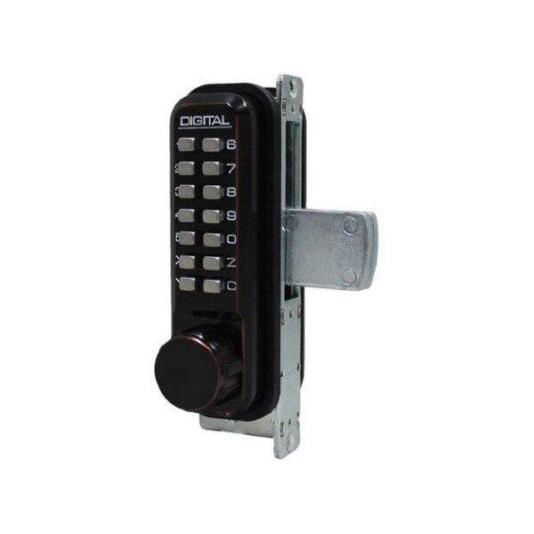 Mechanical Keyless Narrow Stile Deadbolt Lock Double Combination Oil Rubbed Bronze